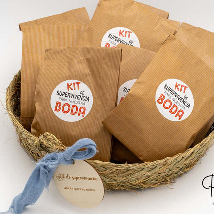 Cesto Kit de Supervivencia para Bodas