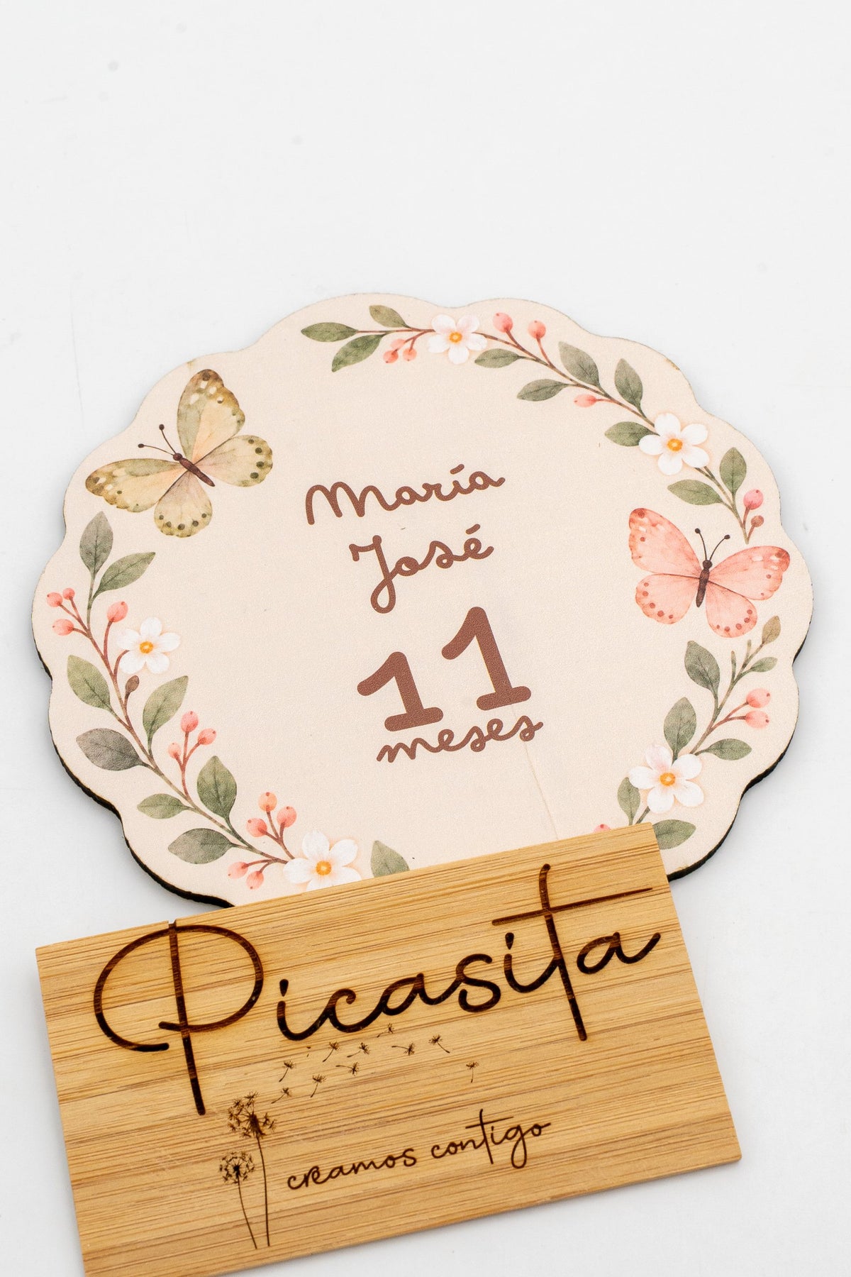 Dischetti complimese personalizzati in legno