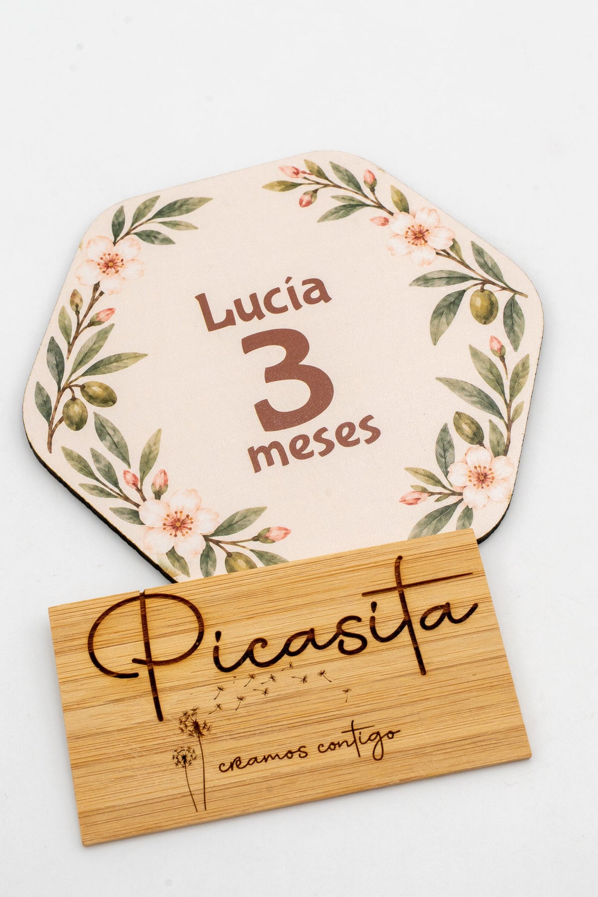 Dischetti complimese personalizzati in legno
