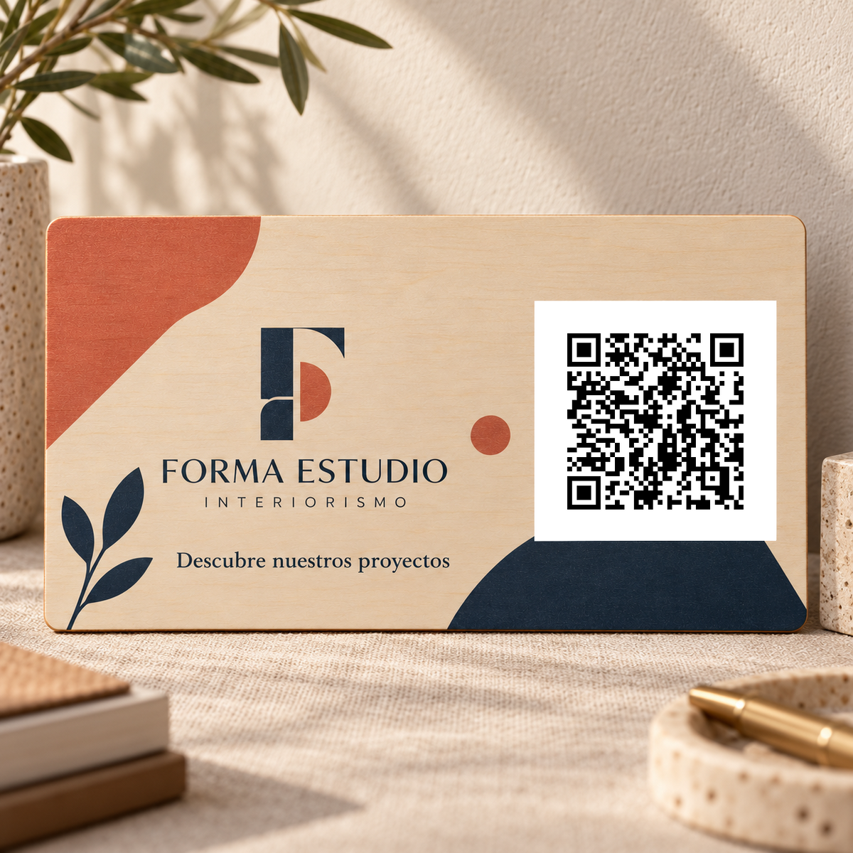 Simulazione di Targa aziendale personalizzata con QR · vista di dettaglio