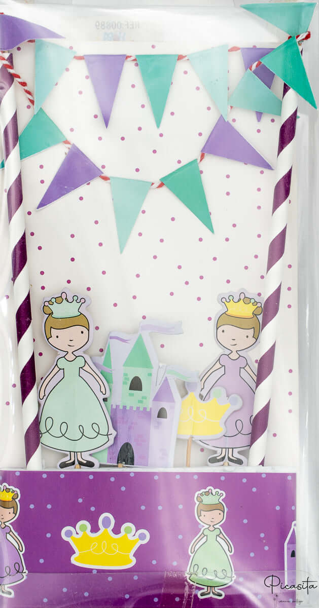 Decoración Tartas de Cumpleaños | Topper Tarta Temático Princesas y Castillos