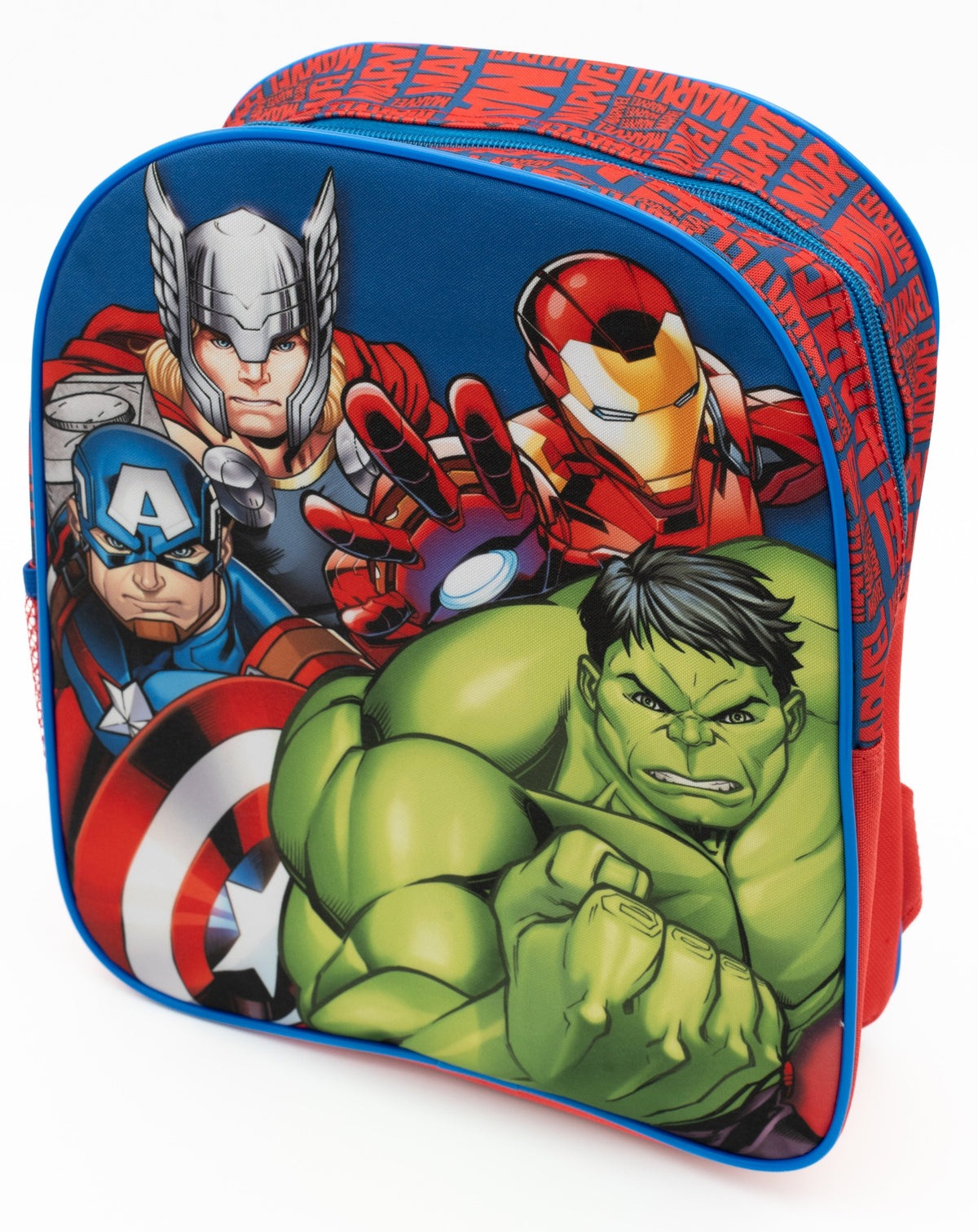 Zaino Avengers blu con Thor, Iron Man, Captain America e Hulk sul davanti