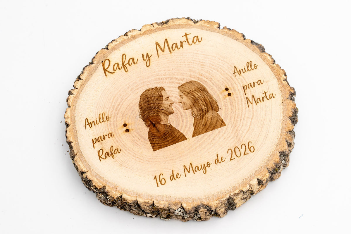 Porta Fedi in Legno Naturale Personalizzato