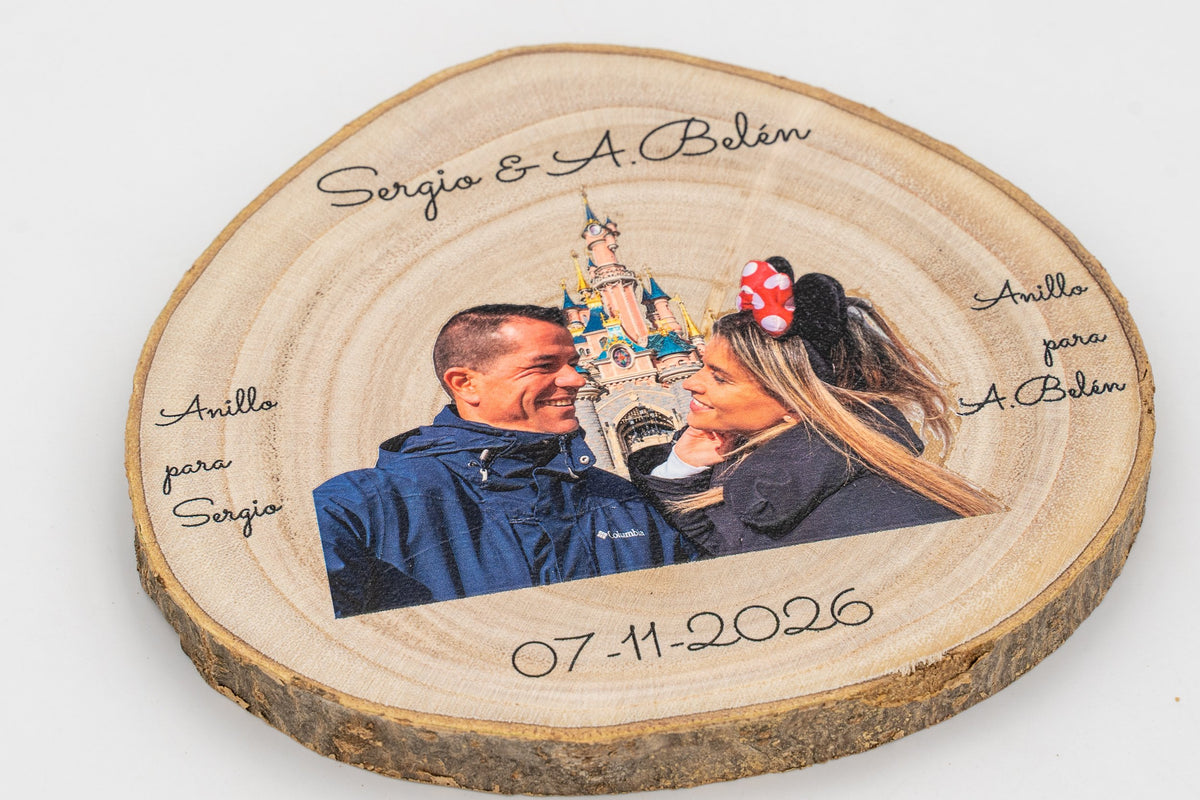 Porta Fedi in Legno Naturale Personalizzato