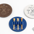 T-shirt rotonde 5 (95mm) / Cuoio - Nero