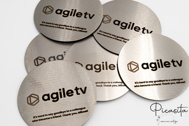 Posavasos de Acero Grabados