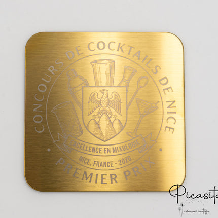 Posavasos de Acero Grabados