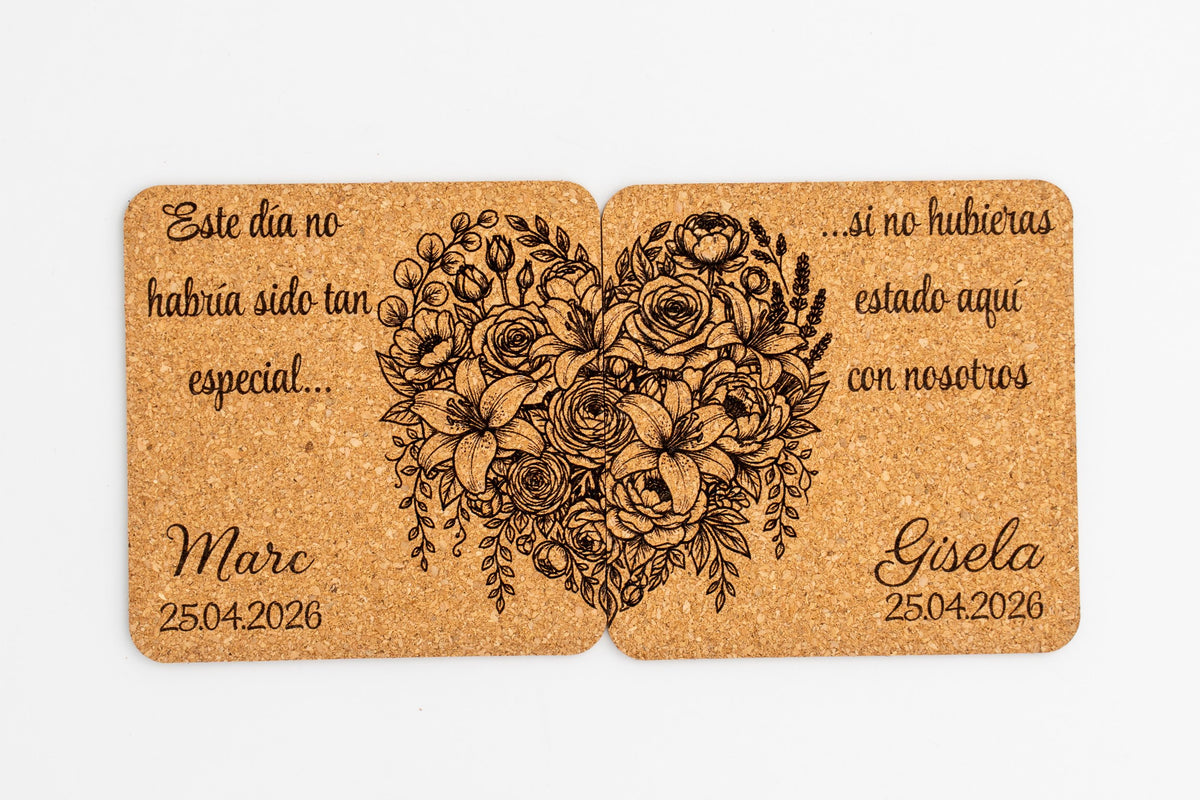 Posavasos Para Invitados de Boda