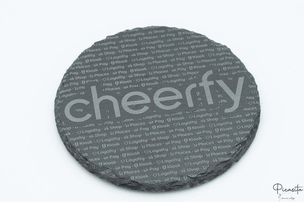 Posavasos de Pizarra Redondos Personalizados