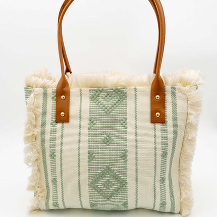 Bolsos Veraniegos Flecos Verde