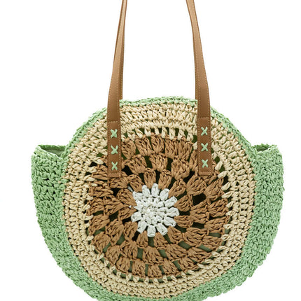Bolsos Veraniegos Verde Redondo