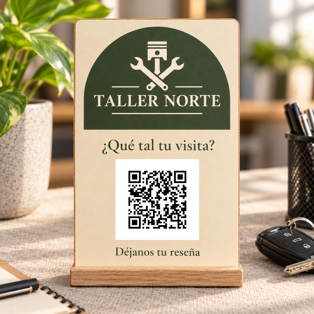 Simulazione di Cartello personalizzato con QR per recensioni · vista di dettaglio