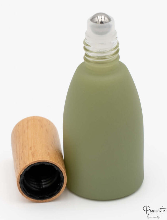 Roll On Perfume o Aceites Esenciales - Tamaño Bolsillo Verde