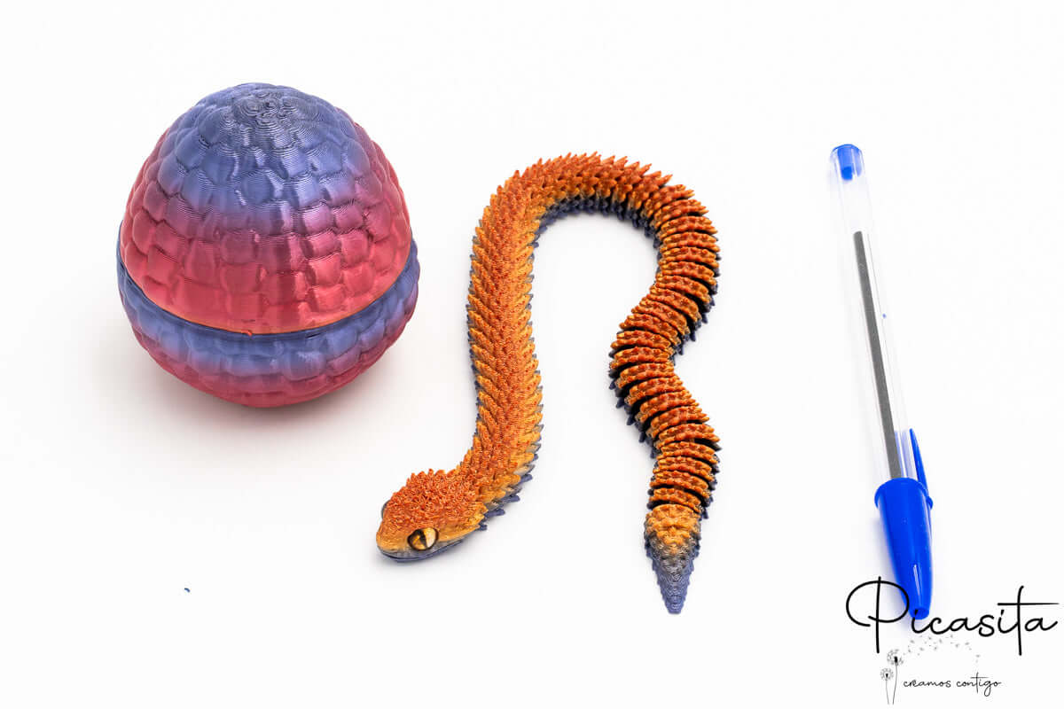 Serpiente 3D con Huevo