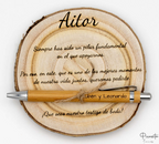 Immagine di una targa in legno personalizzata per testimone di nozze.