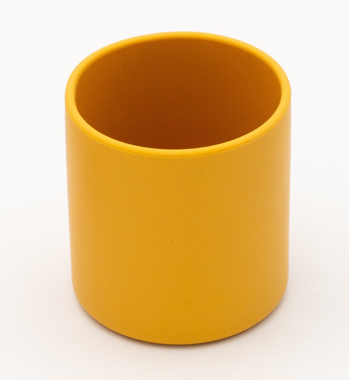 Bicchiere in silicone color mango senza incisione visibile