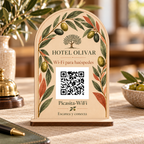 Simulazione di Cartello botanico con QR Wi-Fi · vista di dettaglio